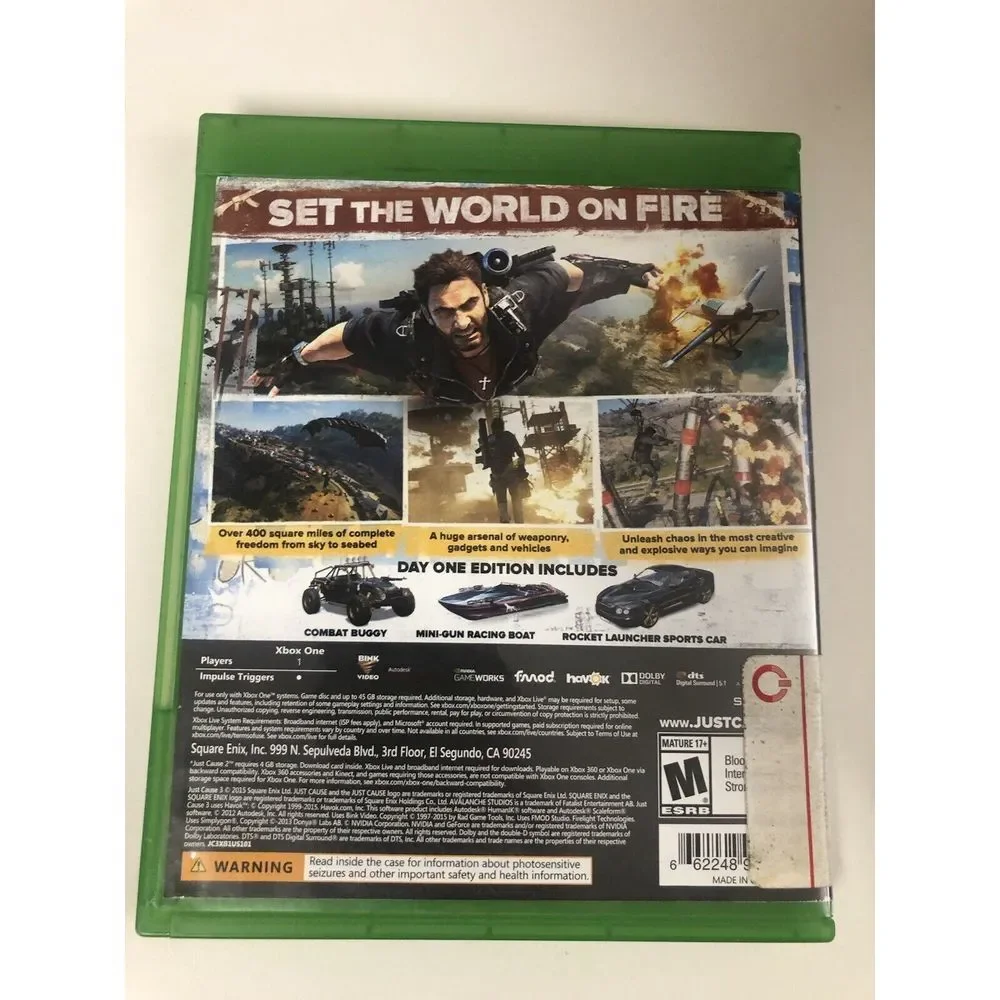 Just Cause‎ 3: Day One Edition (Microsoft Xbox One, 2015)